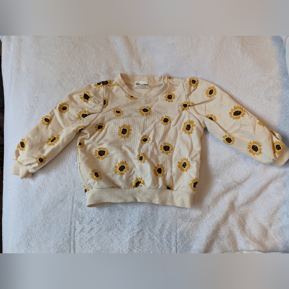 Miles the label sunflower sweater 9mo